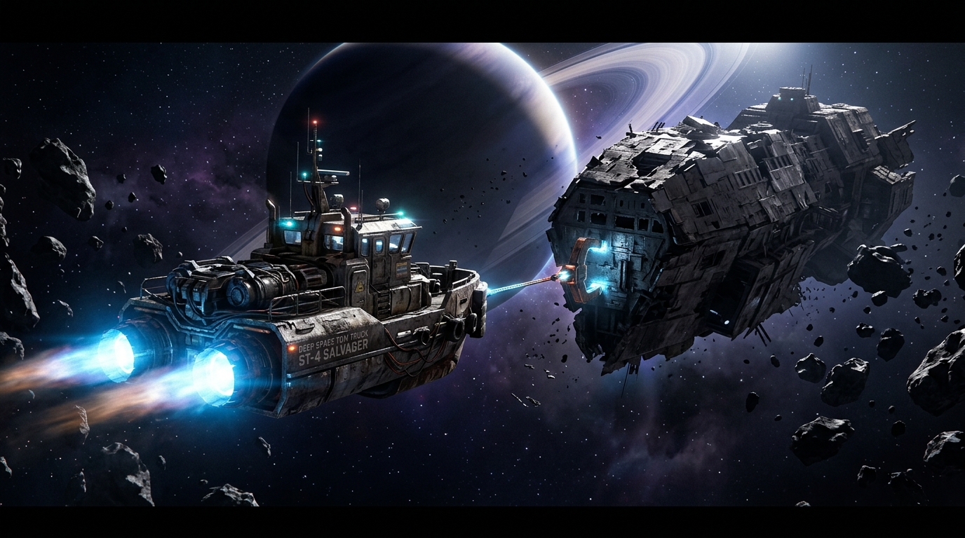 Deep Space Tow Truck visual artwork